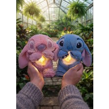 Nare Nefes Alan Stitch Uyku Arkadaşı Peluş - Işıklı Kalp Detaylı Sevimli Stitch Oyuncak