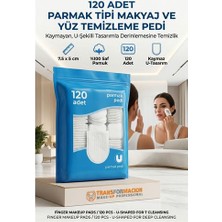 Modacar 120'LI Parmak Tipi Makyaj Temizleme Pedi, Yüz & Tonik Pamuğu 723167