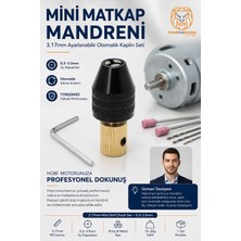 Transformacion 3.17MM Mini Matkap Mandreni Ayarlanabilir Otomatik Motor Mili Kaplini 0.3-3.5mm Mikro Matkap Ucu Adaptör Seti 723589