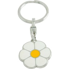 Bijuteri Net Papatya Metal Anahtarlık