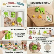 Mayf Kapı Tenisi Kurbağa Tenis Oyuncağı - Çocuklar İçin Ayarlanabilir İpli Asılabilen Masa Pinponu Eğitici Antrenman Seti