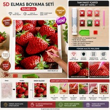 5d Diamond Picture Elmas Boyama Seti Çilek Kokusu 50X40 cm Tam Set Taşlı Hobi Seti
