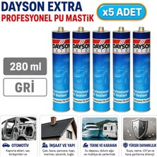 Dayson Arge Toptan Extra Profesyonel Pu Mastik 280 ml Gri 5 Adet