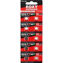 Roxy Ag4 LR66 626 377 1.5V Alkalin Düğme Saat Pili 10'lu Blister Paket