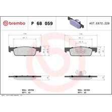 Fren Balatası - (Dacia Sandero, Logan) - (BREMBO-P68059)
