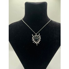 AG23 Tasarım Dikenli Kalp Gothic Gotik Kolye