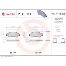 Fren Balatası - (Fiat Ducato) - (BREMBO-P61118)