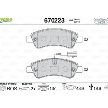 Fren Balatası - (Fiat Ducato) - (VALEO-670223)