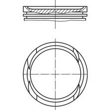 Piston Segman - (Fiat 500, Punto, Doblo, Tipo, Bravo, Stilo, Idea, Egea) - (MAHLE-MOTOR-0100500)
