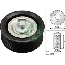 V Kayış Gergi Rulmanı - (Fiat Grande Punto, Croma, Sedici) - (SCHAEFFLER-INA-532053110)