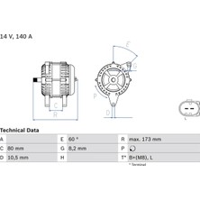 Alternatör - (Fiat Ducato) - (LUCAS-LEA1129)