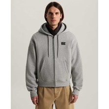Vans Stretch Logo Full Zip Erkek Gri Sweatshirt VN00105J02F1