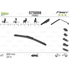 Silecek Süpürgesi - (Dacia Duster, Sandero, 500, Panda, Doblo, Freemont, Bravo, Croma, Multipla, Giulietta, Mito, Giulia) - (VALEO-575008)