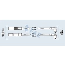 Buji Kablosu - (Fiat Grande Punto, 500, Panda, Punto, Doblo, Idea, Linea, Mito) - (FAE-85626)