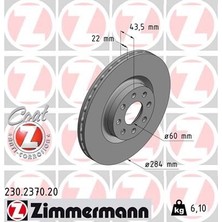 Fren Disk - (Fiat Punto, Grande Punto) - (ZIMMERMANN-230237020)