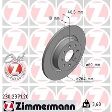 Fren Disk - (Fiat Punto, Grande Punto) - (ZIMMERMANN-230237120)
