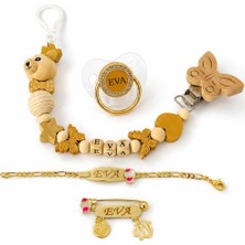 Shopfocus Kişiye Özel Isimli-Emzik 0-6 Aylık-Emzik Silikon Damaklı-Askısı Emzik Zinciri Full Ahşap Organik-Bebek Künyesi Zilkonyum-Bebek Yaka Iğnesi Zilkonyum-Hediyelik-Anne Bebek-Yeni Doğan-Doğum Hediyesi