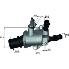 Termostat - (Fiat Grande Punto, Croma, Sedici, 159, Brera) - (MAHLE-TI14388)