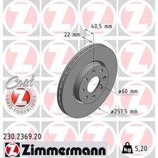 Fren Disk - (Fiat Punto, Grande Punto) - (ZIMMERMANN-230236920)