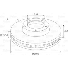 Fren Disk - (Fiat Scudo, Ulysse) - (VALEO-186420)