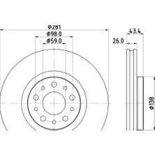 Fren Disk - (Fiat Tipo, Egea) - (HELLA-PAGID-8DD355132131)