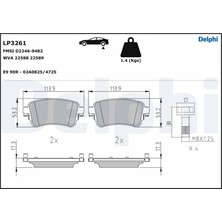 Fren Balatası - (Fiat Scudo, Ulysse) - (DELPHI-LP3261)