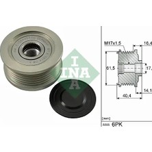 Alternatör Kasnağı - (Fiat Palio, Grande Punto, Punto, Doblo, Bravo, Stilo, Croma, Sedici, Multipla, Strada, Brava, Siena, 159, 156, Gt, 166, 145) - (SCHAEFFLER-INA-535011510)