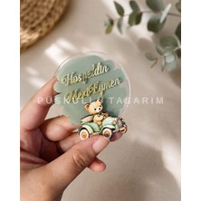 Twin Collection Ayı Figür Yeni Doğan -Doğum Günü -Mevlid Hediyelik Magnet (25 Adet)