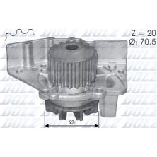 Devirdaim Su Pompası - (Fiat Ulysse, Ducato, Scudo) - (DOLZ-C119)