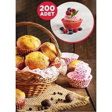 Empressco 200 Adet Renkli Muffin Cupcake Kalıpları Kek Kapsülü Cupcake Muffin Kağıdı