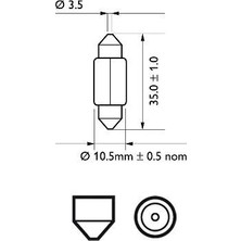 Ampül - (Fiat 127, Ducato, 500, Panda, Punto, Doblo, Tipo, Seicento, Sandero, Duster, Logan, Spring, Solenza, Spider, Gt, Giulia, 164, 75, 155, 33) - (PHILIPS-12844CP)