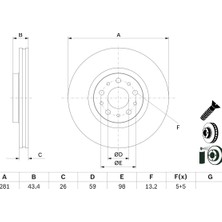 Fren Disk - (Fiat Tipo, Egea) - (BSG-25210015)