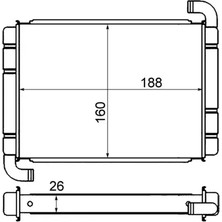 Kalorifer Radyatörü - (Fiat Punto, Grande Punto, Doblo, Tipo, Fiorino, Qubo, Linea, Egea, Mito) - (MAHLE-AH9000S)