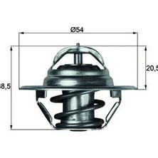 Termostat - (Alfa Romeo Spider, Giulia, 124, 1500/2300, 238, 1000 Serie) - (MAHLE-TX383D)