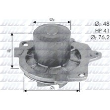Devirdaim Su Pompası - (Fiat Punto, Grande Punto, Doblo, Bravo, Stilo, Croma, Sedici, Idea, Multipla, Strada, Marea, Brava, Palio, 159, 156, 166, 145) - (DOLZ-S314)