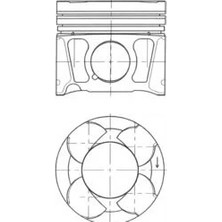 Piston Segman - (Alfa Romeo Giulietta, 159, Spider, Brera, Doblo, Freemont, Bravo) - (KOLBENSCHMIDT-41070600)