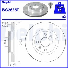 Fren Disk - (Dacia Sandero, Logan) - (DELPHI-BG2625T)