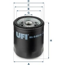 Yağ Filtresi - (Alfa Romeo 145, 156, 166, Ducato, Punto, Doblo, Bravo, Talento, Fiorino, Coupe, Multipla, Strada, Marea, Brava, Palio) - (UFI-2344900)