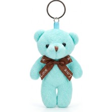 Elaris Concept Açık Mavi Love Kurdeleli Peluş Ayıcık Anahtarlık (12 Cm)