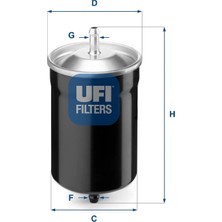 Yakıt Filtresi - (Alfa Romeo Gtv, Spider, 75, Scudo, Ulysse, 124) - (UFI-3150000)