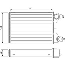 Kalorifer Radyatörü - (Fiat Punto) - (VALEO-811569)