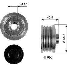 Alternatör Kasnağı - (Alfa Romeo 145, 159, 156, Gt, 166, Grande Punto, Punto, Doblo, Bravo, Stilo, Croma, Sedici, Multipla, Strada, Brava, Palio) - (GATES-OAP7032)