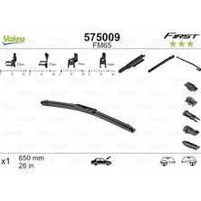 Silecek Süpürgesi - (Fiat Sedici, Ducato, 500, Grande Punto, Punto, Tipo, Scudo, Talento, Fiorino, Qubo, Ulysse, Linea, Egea) - (VALEO-575009)