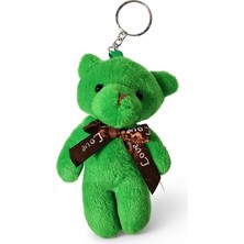 Elaris Concept Yeşil Love Kurdeleli Peluş Ayıcık Anahtarlık (12 Cm)