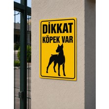 Korkmaz Group Levha Dikkat Köpek Var Pvc Dekota Uyarı Levhası 25X35 cm