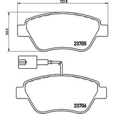 Fren Balatası - (Fiat Linea, 500, Panda, Grande Punto, Punto, Doblo, Bravo, Stilo, Fiorino, Qubo, Idea, Mito) - (BREMBO-P23085)
