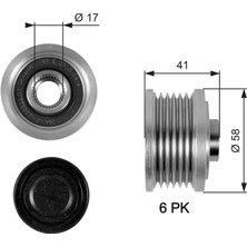 Alternatör Kasnağı - (Fiat Grande Punto, Ducato, Punto, Doblo, Bravo, Stilo, Croma, Linea, 159, Mito, Spider, Brera) - (GATES-OAP7052)