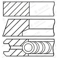 Segman - (Fiat Marea, Punto, Bravo, Barchetta, Coupe, Brava, 156, Spider, Gt, Gtv, 155, 145) - (GOETZE-ENGINE-0811800600)