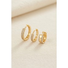 Altaylar Tedarik 3 Lü Set Gold Renk Halka Model Küpe