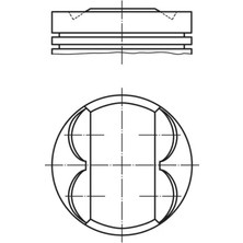 Piston Segman - (Fiat Siena, Bravo, Multipla, Marea, Brava, Palio) - (FEDERAL-8770747STD)